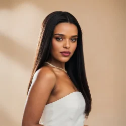 ⁦פאה אירופאית ייבוש טבעי שחור חלק⁩ – תמונה ⁦2⁩