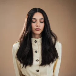 ⁦פאה אירופאית ייבוש טבעי גלי שחור טבעי⁩ – תמונה ⁦2⁩