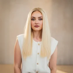 ⁦פאה אירופאיות ייבוש טבעי בלונד גוונים⁩ – תמונה ⁦2⁩