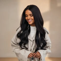 פאה גלית שחור טבעי