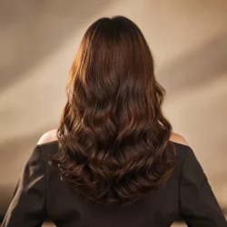 ⁦פאה חומה עם גוונים עדינים⁩ – תמונה ⁦3⁩