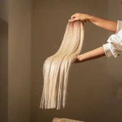 צמיד שיער - בלונד עם שורש חום בהיר