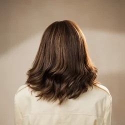 ⁦פאה אירופאיות ייבוש טבעי גלי חום עם גוונים עדינים⁩ – תמונה ⁦2⁩