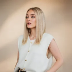 ⁦פאה אירופאיות ייבוש טבעי בלונד גוונים⁩ – תמונה ⁦2⁩