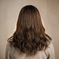 ⁦פאה אירופאית ייבוש טבעי גלי חום עם גוונים⁩ – תמונה ⁦2⁩