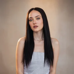 ⁦פאה שחור טבעי חלק⁩ – תמונה ⁦2⁩