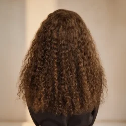 ⁦פאה מתולתלת חום⁩ – תמונה ⁦2⁩