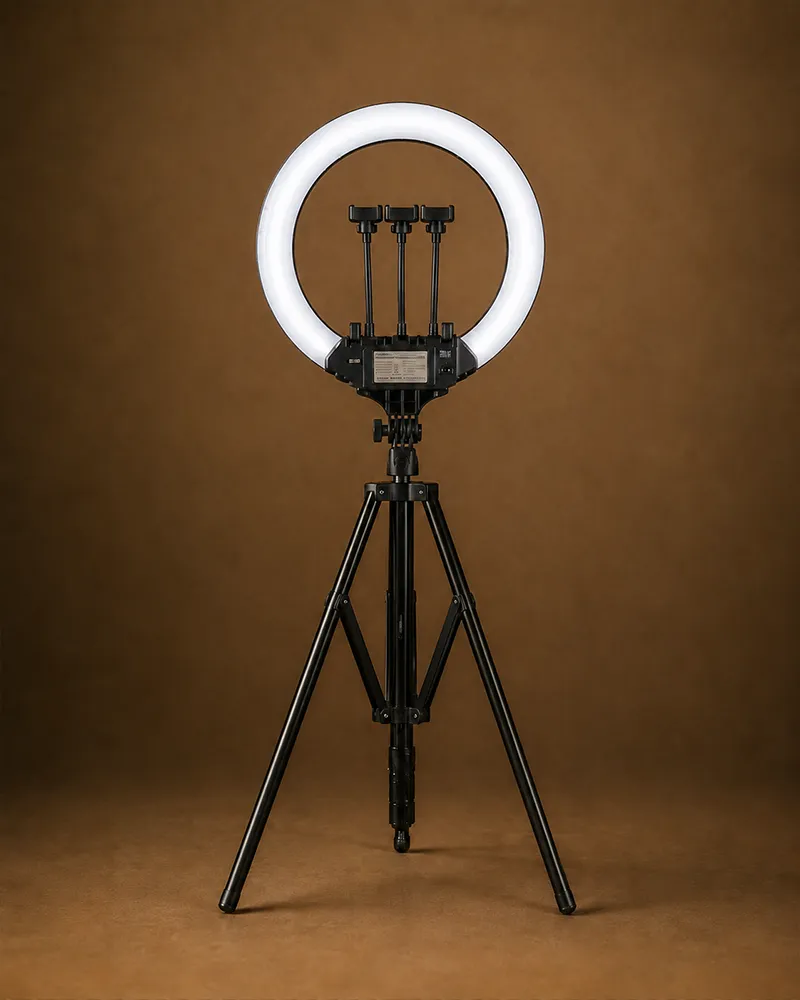 rino light 2 רינג לייט מקצועי ענק 21 אינץ' (54 ס"מ) כולל חצובה גבוהה – תמונה 1